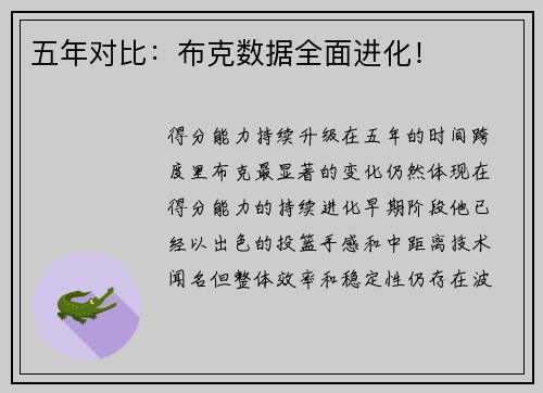 五年对比：布克数据全面进化！